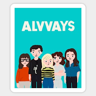 Alvvays band comic style illustration Sticker